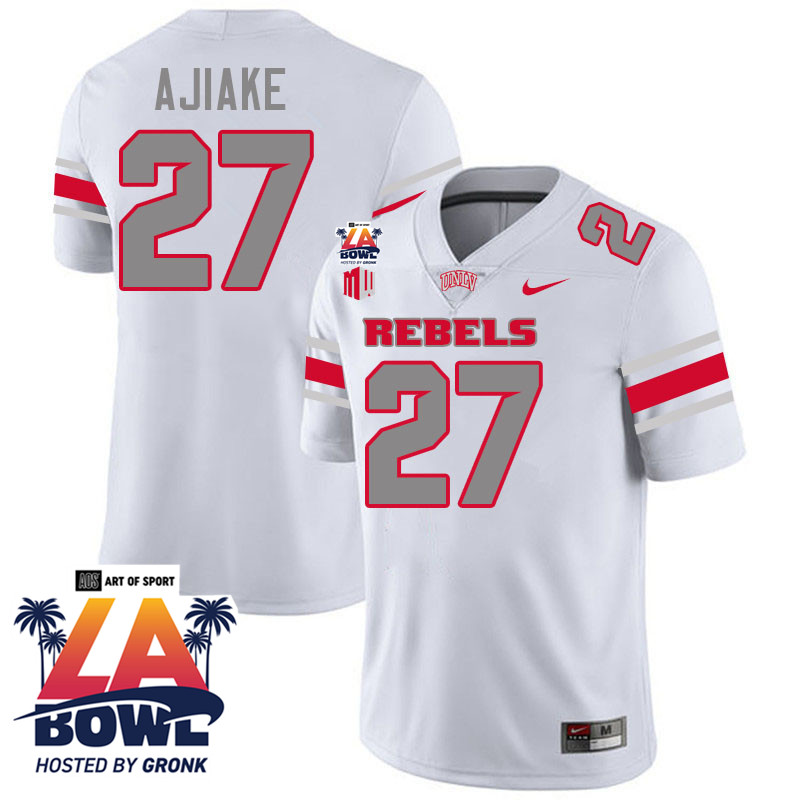 Austin Ajiake LA Bowl Jersey,UNLV Rebels 2024 LA Bowl Jersey-White